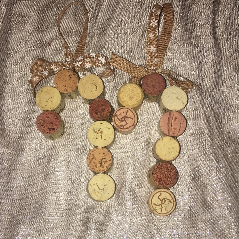 Candy Cane Wine Cork Ornaments (set of 2)